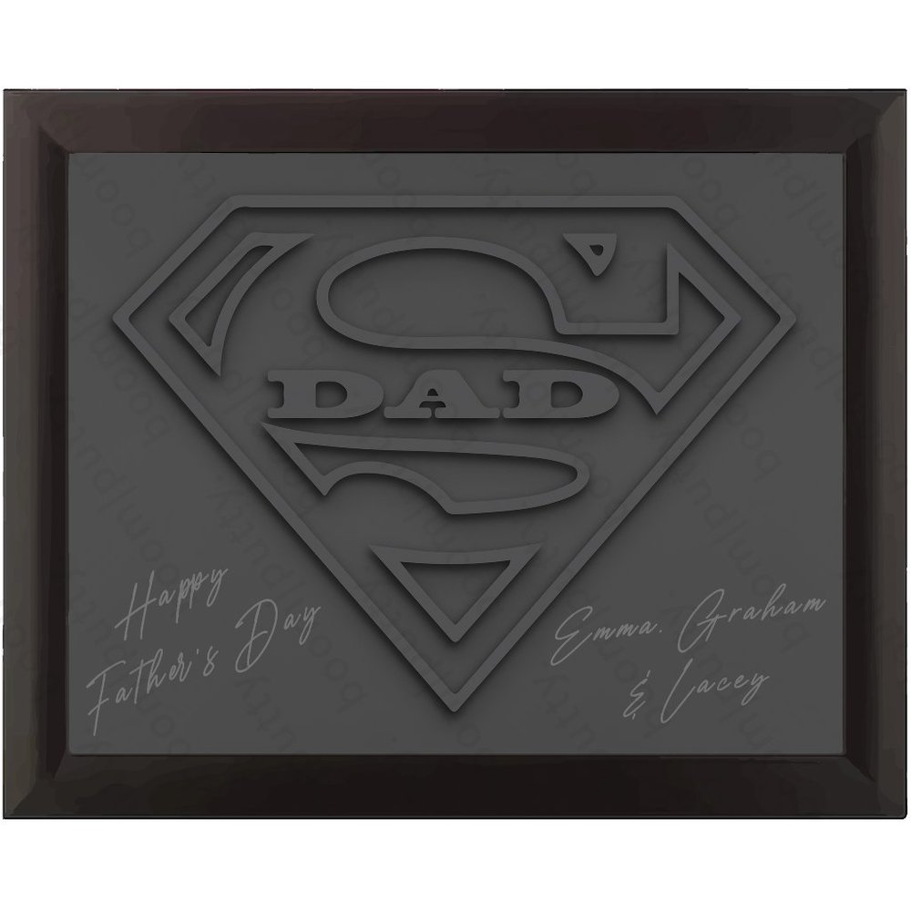 3D Super Dad Print (Message Optional)